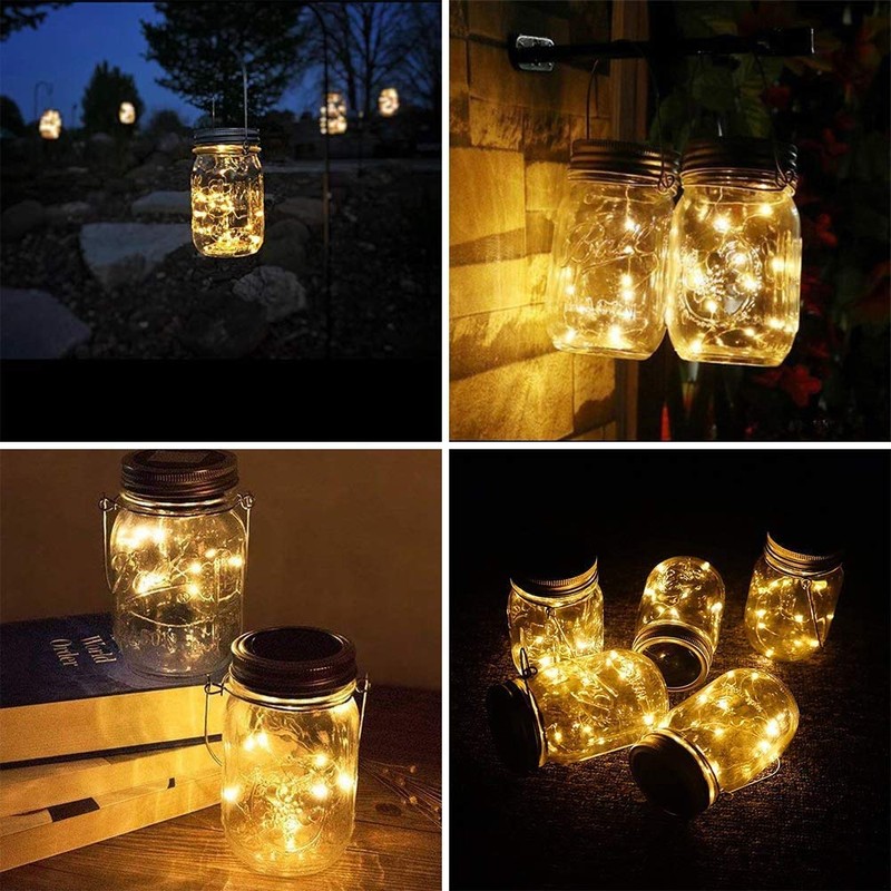 SunKite Solar Mason Jar Lights(NO Jars), 12 Pack 30 LED