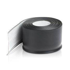 PRO FLEX Proflex Black Vinyl Wall Base 4 inch X 20 ft - Wall Base Trim with Super Strong Peel and Stick Adhesive Back - Flexible Self Stick Vinyl Wall Base - Easy Install Vinyl Floor Base with Toe