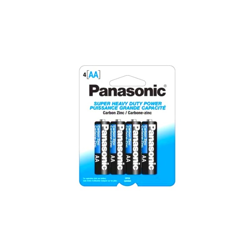 Panasonic PIPANCZAA4NAC Pila Carbon Zinc Blanca AA, Color Pack of/Paquete
