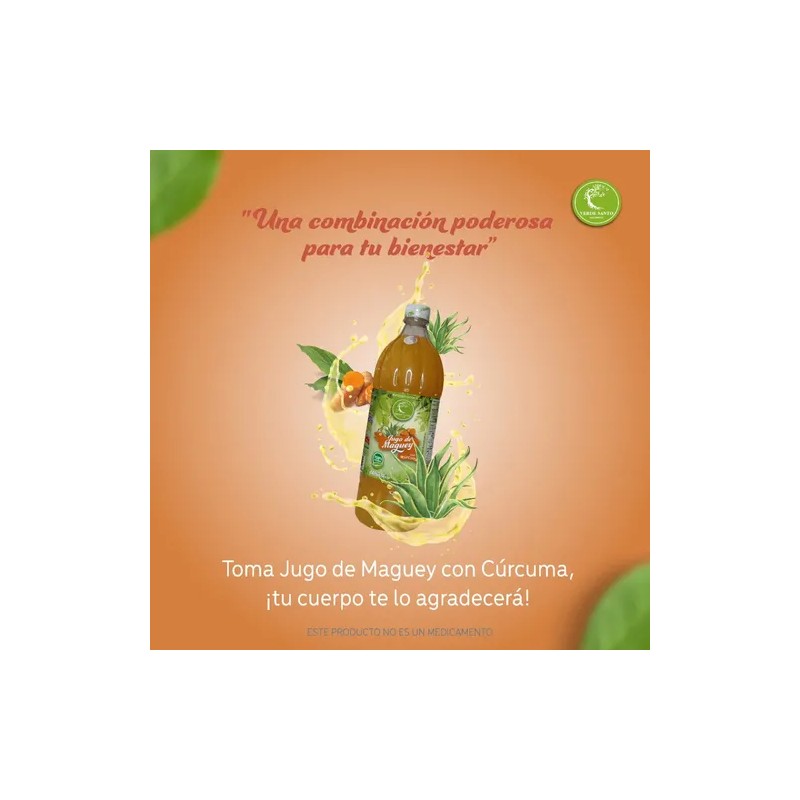 Jugo Verde Santo Magey Con Curcuma Michoacan Asado Paq 4