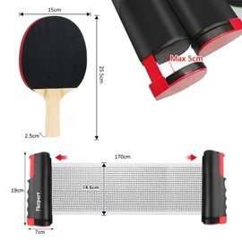 FBSPORT Table Tennis Sets,ping pong set with Carry Bag - 2 Table Tennis Bats + 6 Ping Pong Balls,Instant Indoor Outdoor Table Tennis Portable Travel Ping Pong Ball Set Extendable