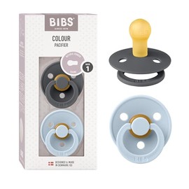 BIBS 5713795110186 PACIFIER, Iron/Baby Blue, 2 piezas
