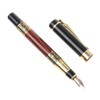 LANCHEN Imitation Wood Red with Carved Flower Medium Nib 0.5