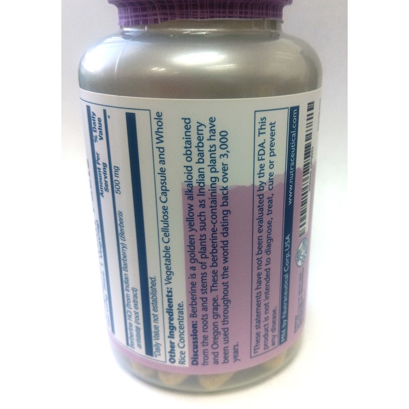 Solaray Berberine 100 Vegcaps 500mg Vital Extracts from Indian Barberry