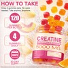 Creatine Monohydrate Gummies 5000MG with L-Taurine, BCAA, B12/6, 120 Count