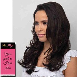 Sydney Wig Color Sugar Cookie - Noriko Wigs 13" Long Wavy Adds Volume 3/4 Fall Hairpiece FlexCombs Attachment Synthetic Lightweight Natural Curls Bundle Comb, MaxWigs Hairloss Booklet