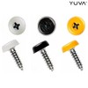 YUVA Number Plate Oversized Screws Plastic Top, Number Plate Screws