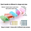 FZBHRO Natural Crystal Stone Cabinet Knobs Decorative Drawer Knobs Handles