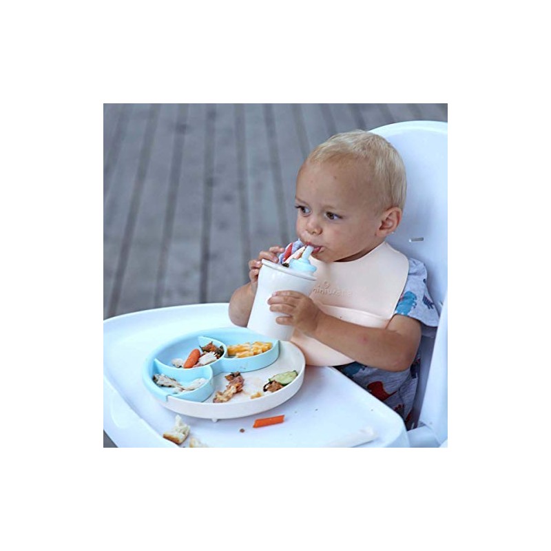 Miniware Roll and Lock Bib Silicone Baby Bib 2 Pack
