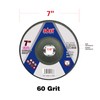 Sali 10 Pack Flap Disc 60 Grit 7" x 7/8-Inch