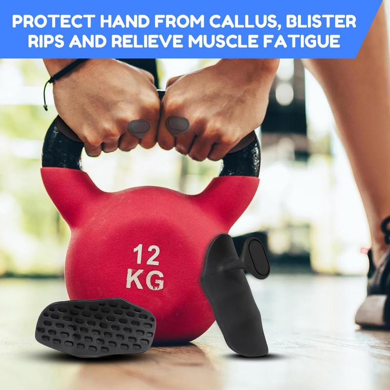 Non-Slip Gym Training Grips - Ergonomic Fingerless Hand Protectors for