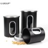 Kitchen 3-piece Airtight Kitchen Canister Set-Stainless Steel with Anti-fingerpri