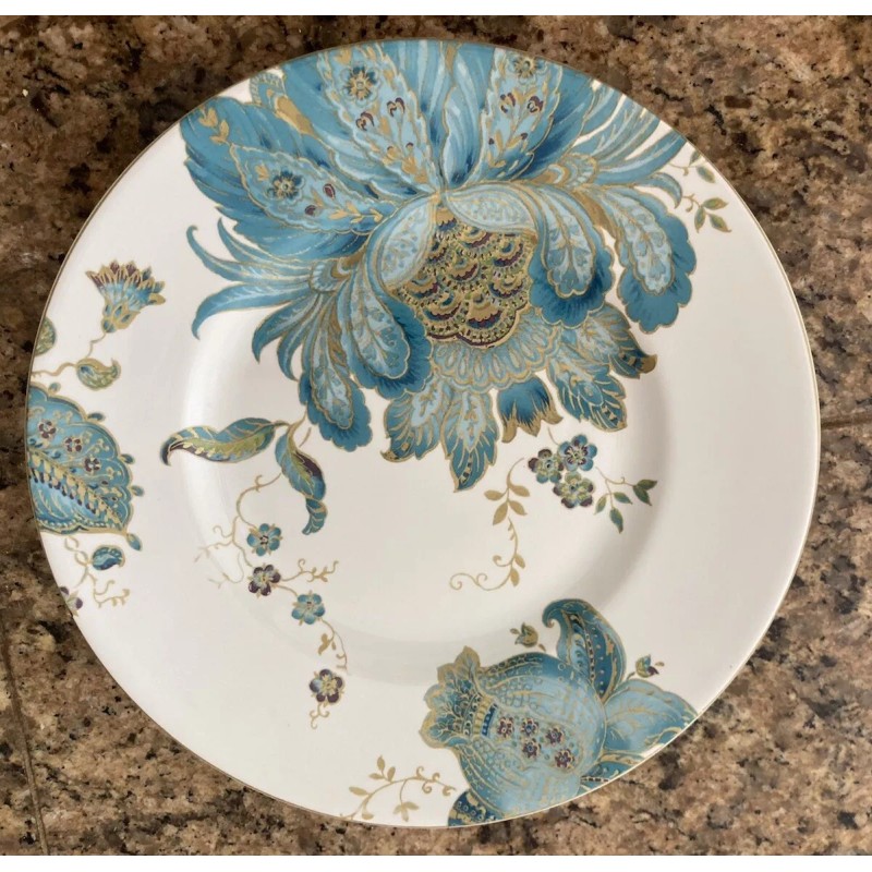 222 Fifth 4 piece 222 Fifth Peacock Garden Dinner Plate