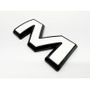 Auto Front & Rear GMC White Black OVERLAY Emblem Badge