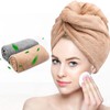 Microfibre Hair Towel Turban, 2 Pack Hair Towel Wraps, Quick Dry Microfibre Towel Hair, Super Absorbent Drying Hair Turban for Wet Hair, Soft and Anti Frizz Curly Hair Towel for Women (Gray Khaki)