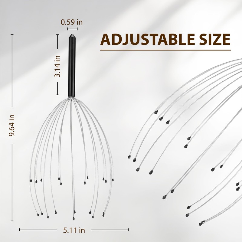 TIPKON Head Massager 20 Fingers Scalp Massager Head Scratcher, Back