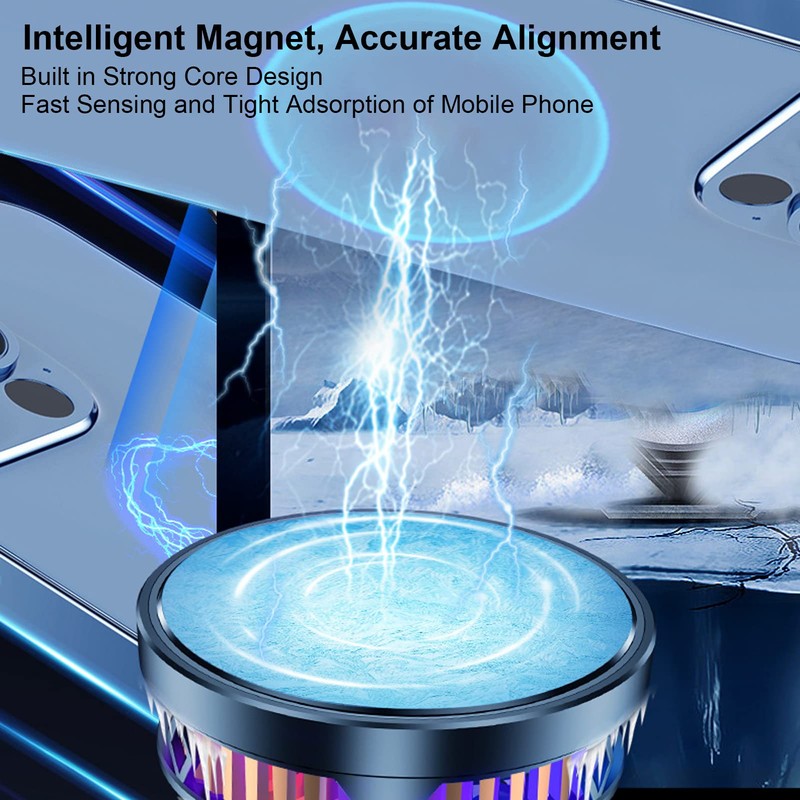 Phone Cooler, Cellphone Radiator Phone Cooling Fan Intelligent Temperature Control