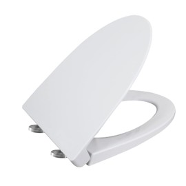 WinZo UF002 Slow Close Elongated Toilet Seat with Non-slip Seat Bumpers,Top Mounting Quick Release Easy Remove Durable Hinges White