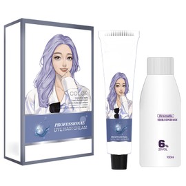 DIY Haarfarbe Wachs Schlamm Washable Farbiges Haarfarbe Creme,Temporäre Haarfarbe Wachs Natürliche Pomade,für Männer und Frauen,Non-permanent,Unisex,Graubraun,Einfach zu Bedienen