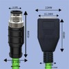 GXMRHWY M12 - Cable Ethernet industrial de PVC de 4
