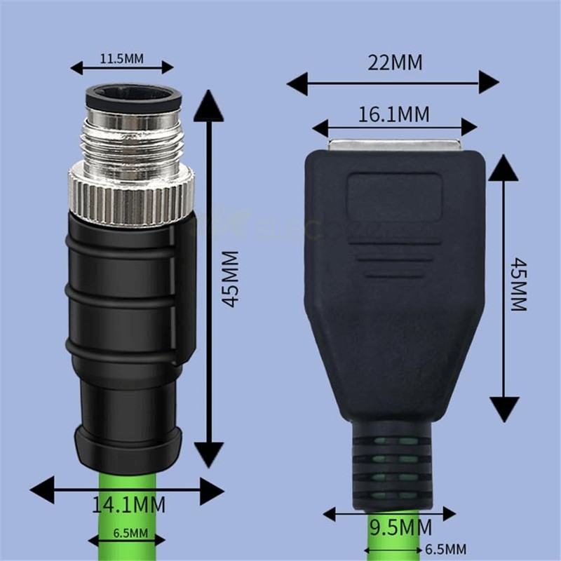 GXMRHWY M12 - Cable Ethernet industrial de PVC de 4