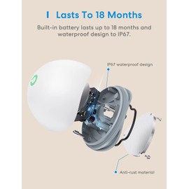 Meross Smart Water Detector WLAN Water Sensor for HomeKit, Water Sensor Water Alarm with Hub Compatible with Apple Home, Alexa and SmartThings Wireless Flood Detector IP67, Audio Alarm