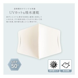 MA-22 IKplus Skin Care Mask, Made in Japan, Inner for Non-woven Masks, White, M Size (Normal))