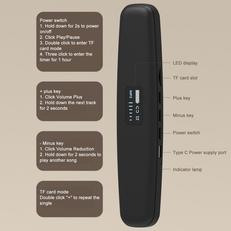 Bone Conduction Sleep Speaker Stereo Sound Portable Wireless Bluetooth Under