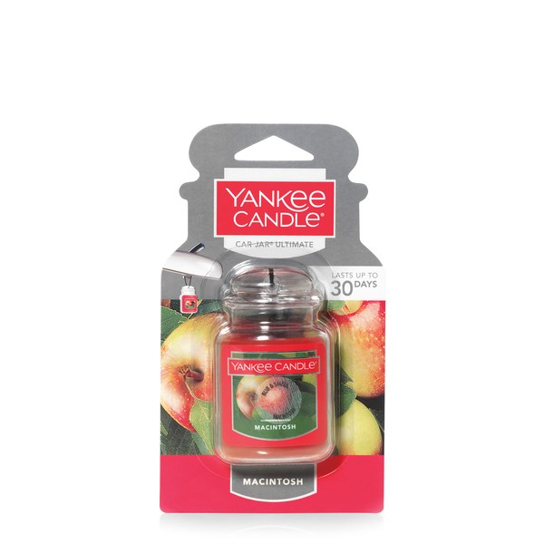 Yankee Candle Car Air Fresheners, Hanging Car Jar® Ultimate Macintosh Scented, Neutralizes Odors Up To 30 Days