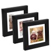 KITERI 4x4 Inch Frame, 3 Pack Black Picture Frame Set
