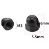 Yesmin 12 Pcs M3 Dome Nut,For Industry,Power,Hardware,Equipment,Etc