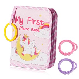 Baby Photo Album,First Year Memory Album Unicorn Baby Memory Book Baby Photo Book Album My First Year Photo Album Soft Cloth Baby Album for Family Newborns Toddlers Baby Shower