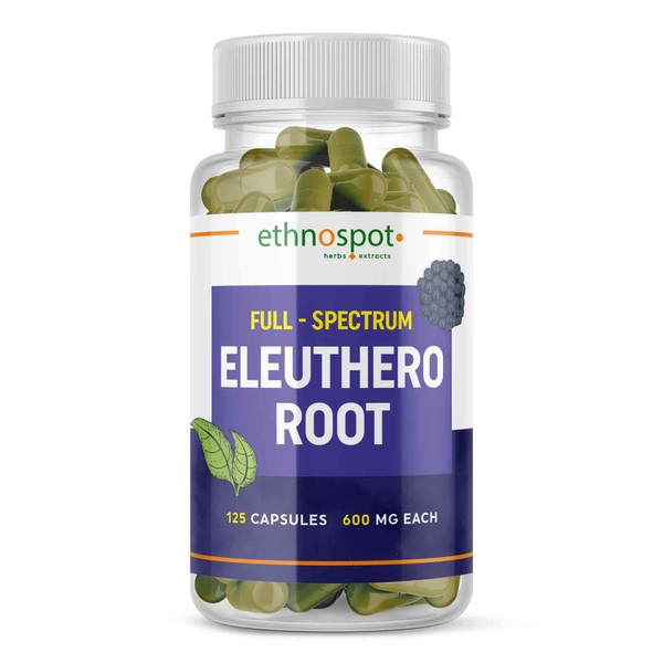 Full Spectrum Eleuthero Root Capsules - Siberian Ginseng - Boosts