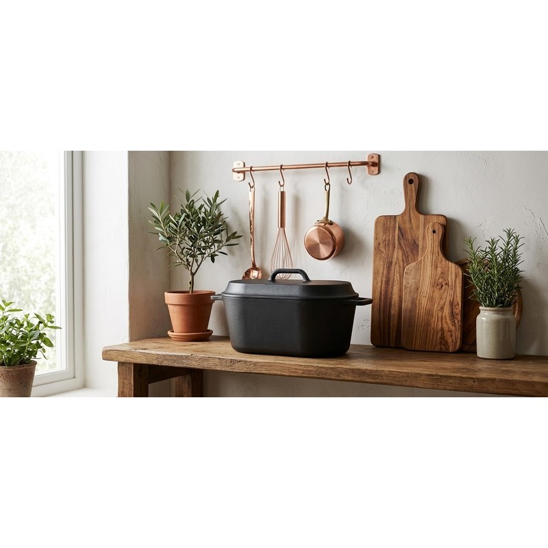 4.5QT Cast Iron Loaf Oven Pan - 11.3"x6.5"x4.3" - 5QT