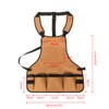 YOCZOX Garden Tool Apron, Waterproof Oxford Cloth Work Apron, Adjustable