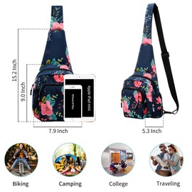 XEYOU Small Sling Bag for Women Crossbody Backpack Hiking Travel Daypack Chest Bag Lightweight Shoulder Bag