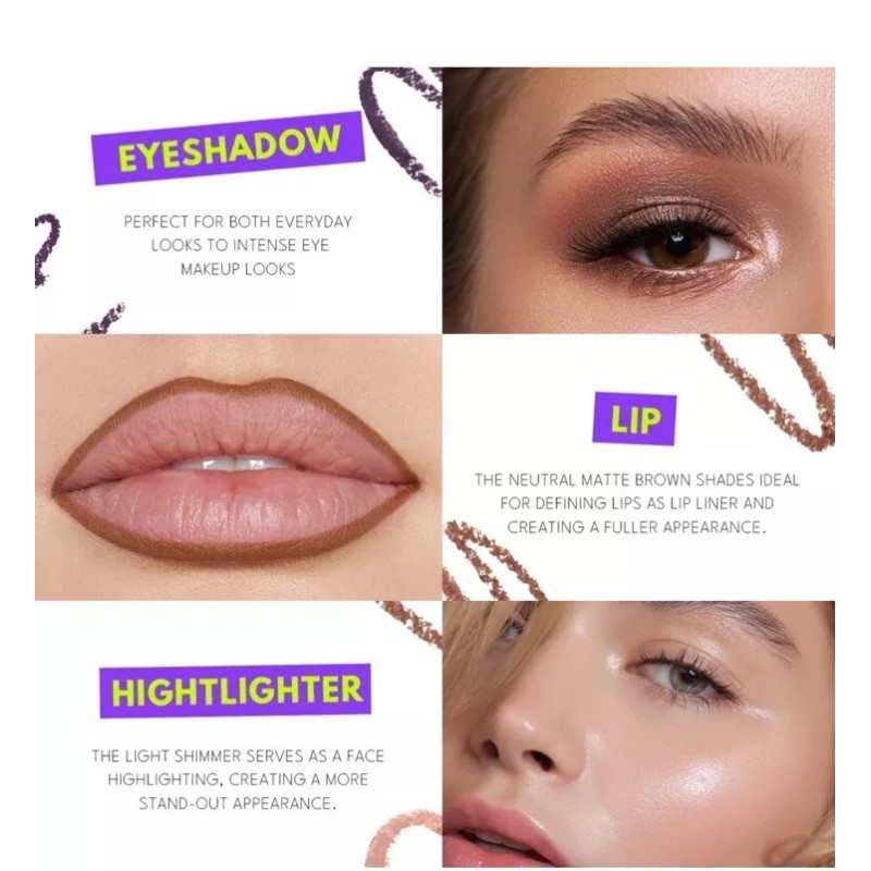 Imakeupnow Color Stick Eyeshadow & Face Color Set Of 8