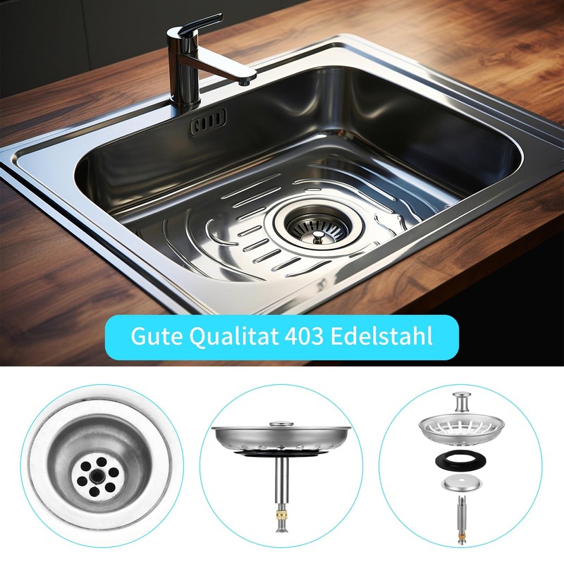 HUAERSICO Blanco Kitchen Sink Drain Plug 79 mm - Sink
