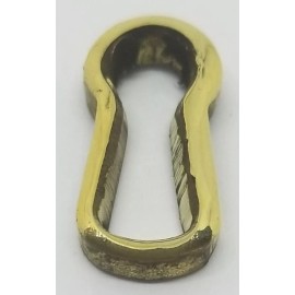 Cast Brass Keyhole Insert key hole antique vintage lock desk old drawer cover