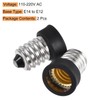 MECCANIXITY Light Socket Adapter E14 to E12 Candelabra Lamp Base