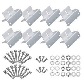 BougeRV 8 Units Solar Panel Mounting z Bracket, Supporting for RV, Roof, Boat, Off Grid, 2 Set of 4 Units