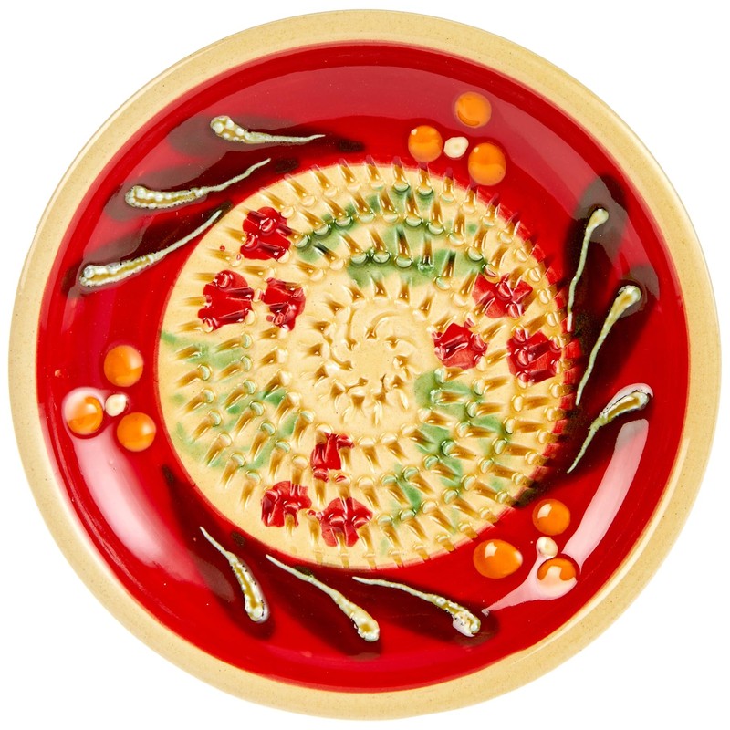 JOSKO Produkte 2732 Red Meadow Grating Plate Set, Ceramic, Red