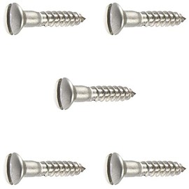 #10 x 1-1/4 Oval Head Wood Screws Slotted Stainless Steel Quantity 50