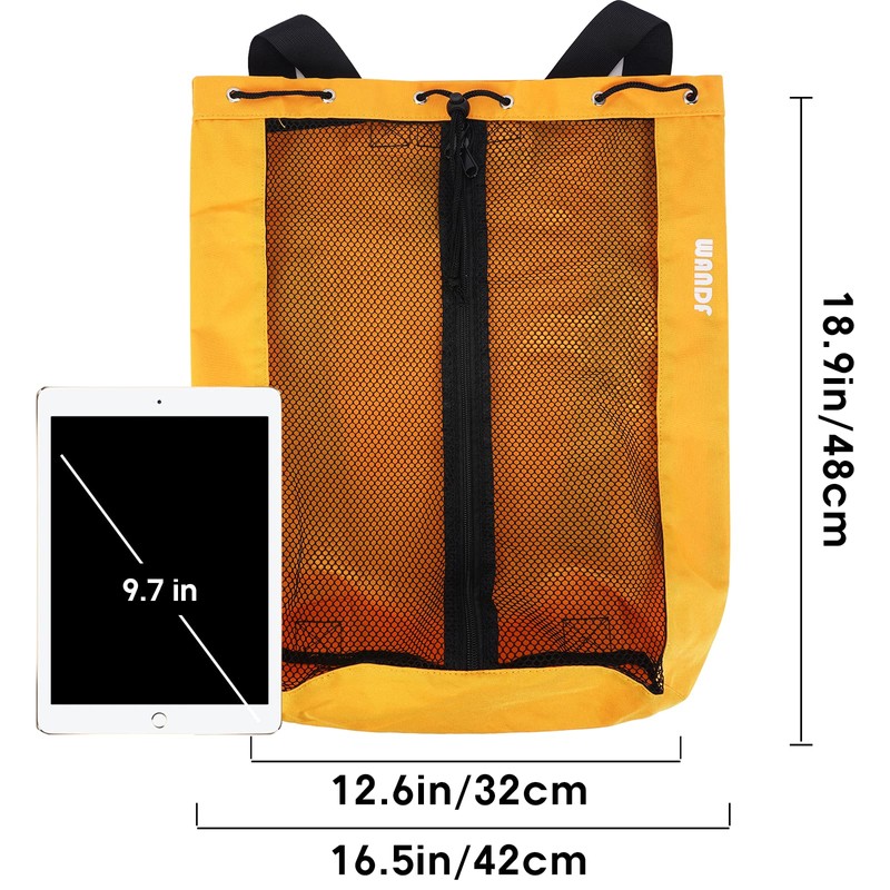 WANDF Swim Bag Mesh Drawstring Backpack Beach Backpack for Swimming,