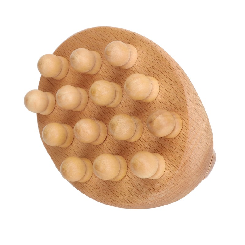 Wooden Body Massage Brush Muscle Relaxation Smoothing Beads Meridian Guasha