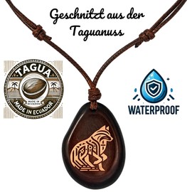 Amarumi Taguan nut necklace, Wood, 0
