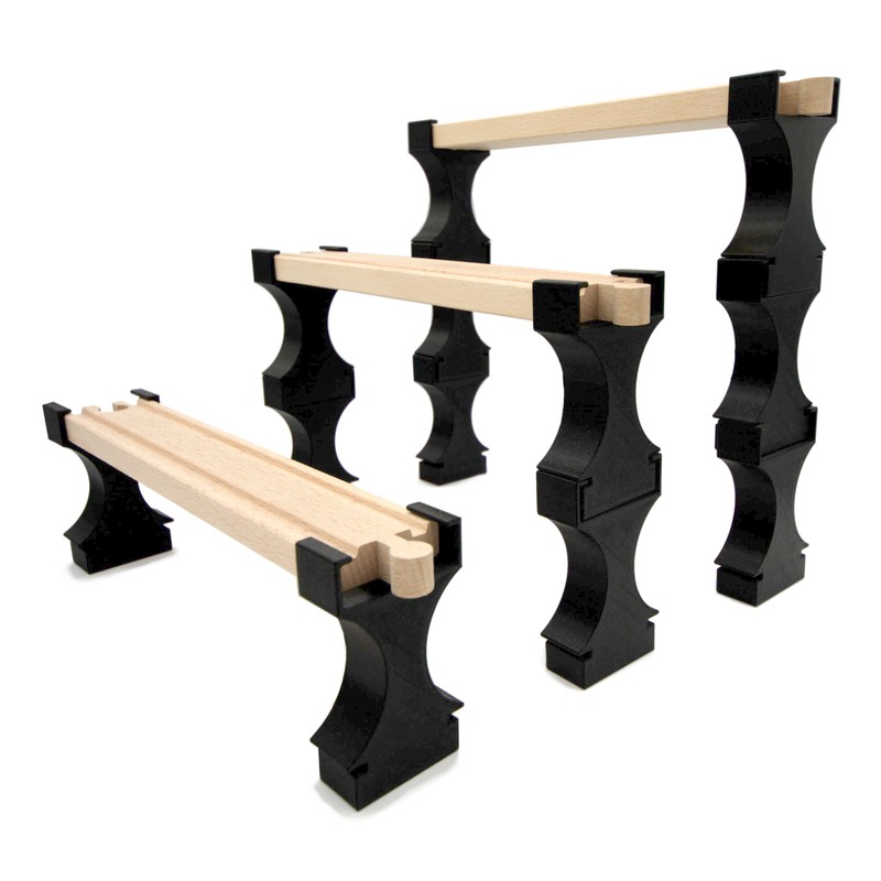 Locorico - 4 bridge stacks for wooden train (stackable)