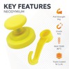FIRST4MAGNETS Yellow Rubber Coated Neodymium Magnet with Swivel Hook for