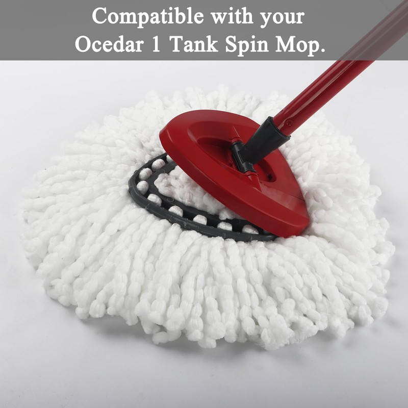 4 Pack Spin Mop Refill Replacement Head Compatible with Ocedar