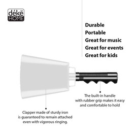 2 pack 10 in. steel cowbell/Noise makers with handles. Cheering Bell sporting, football games, events. Large solid school hand bells. Cowbells. Percussion Musical Instrument. Cow Bell Alarm (Red)